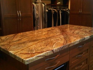 Stone Counters in the Closet