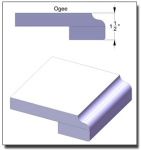 Ogee Bullnose Edge