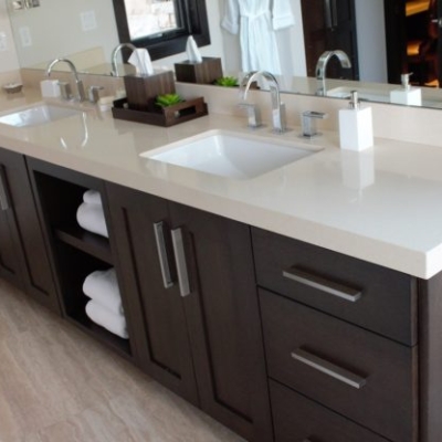 quarz bathroom countertops