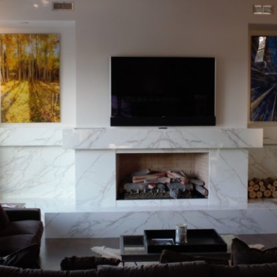 marble fireplace living room